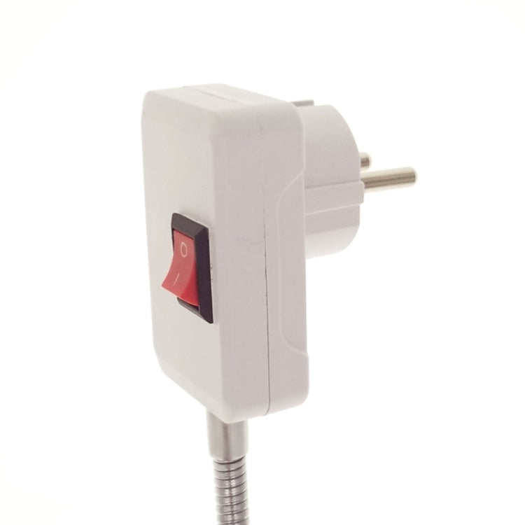 White E27 bulb holder extension switch adapter with rocker switch and flexible cord
