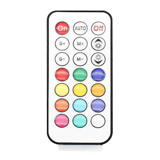 RF LED remote control with On/Off buttons and multi-color keypad