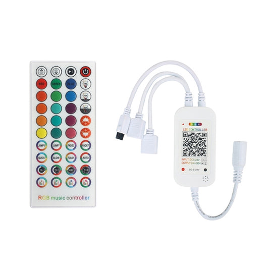 RGB music controller with remote and multicolor button panel