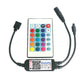 Bluetooth LED RGB controller with button panel and wiring harness, black