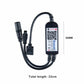Inline Bluetooth LED RGB controller module with attached cables, black
