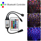Bluetooth LED RGB controller with button panel and attached black cables