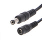 Close-up of black DC barrel connectors for sensor power and output wiring