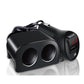 Car cigarette lighter splitter with dual sockets and LED voltage display