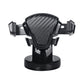 Black suction cup phone holder front view with carbon-fiber grip and four adjustable side arms