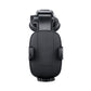 Black windshield phone holder cradle with ribbed back pad and adjustable side grips