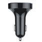 Car MP3 FM modulator with dual-prong car plug and black housing