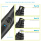 Electric pet nail grinder with multi-port grinding head, power switch, speed settings