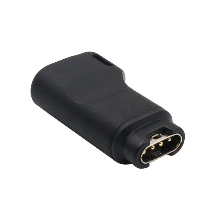 Black Type-C watch charging adapter with exposed 5-pin connector