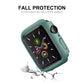 Green PC bumper case with full-coverage screen protector for drop protection