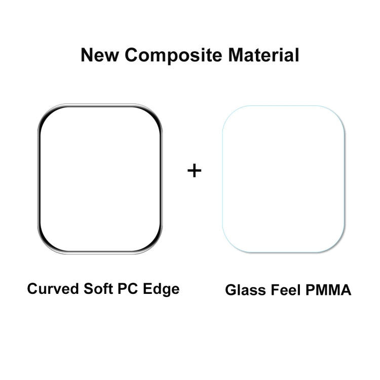 Apple Watch 45mm screen protector film with curved soft PC edge