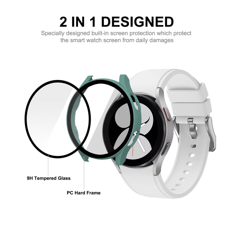 Green and clear tempered glass screen protector with PC watch case for smartwatch
