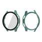 Tempered glass screen protector case frame, green, for round smartwatch