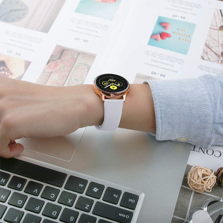 Monochrome Silicone Strap for Apply Samsung Galaxy Watch Active 20mm