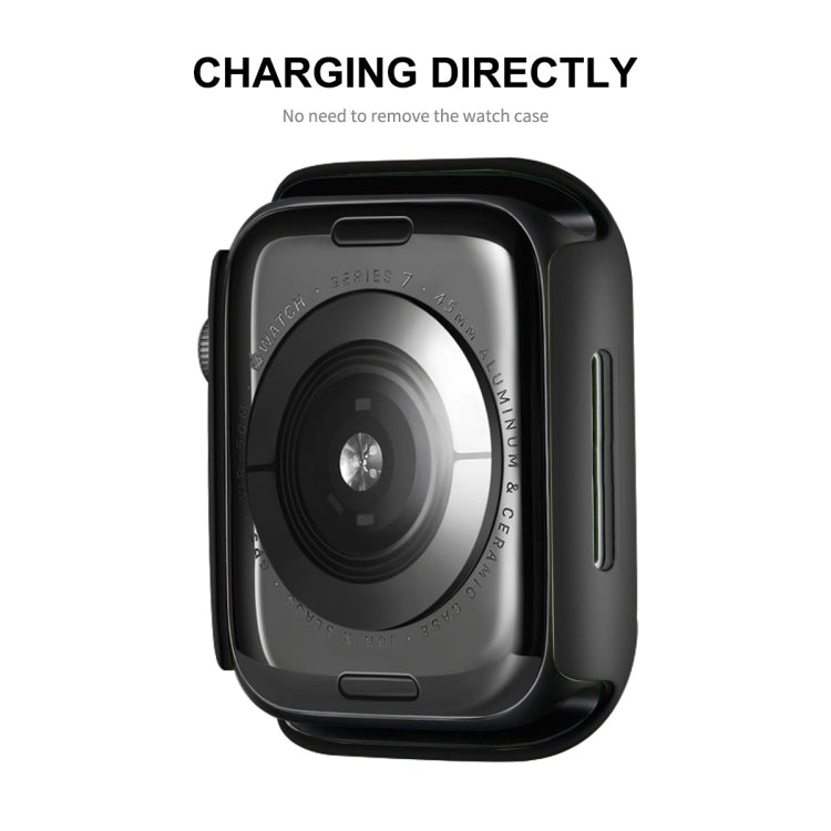 ENKAY watch case for Apple Watch 41mm with 9H tempered glass, black frame