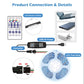 USB 5V LED strip controller module with 2.4G remote and connection diagram