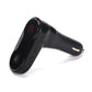 Black car FM Bluetooth transmitter with control panel and metal USB plug