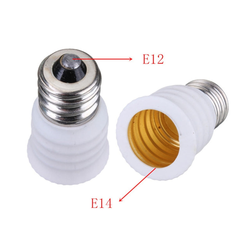 E12-to-E14 socket adapter showing two different screw-in ends