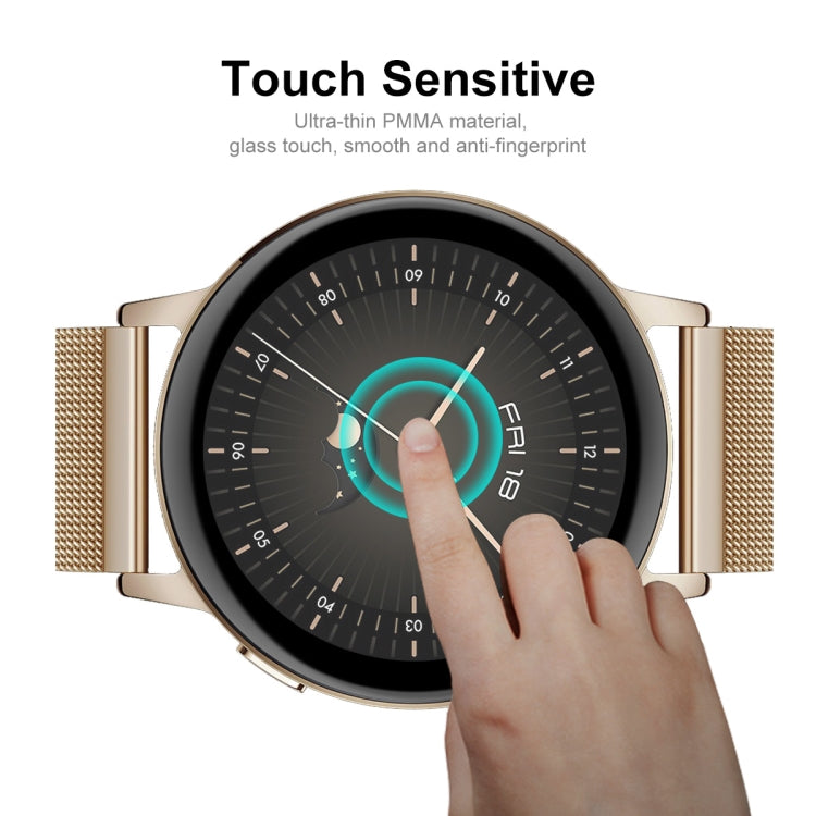 Ultra-thin PMMA glass-feel screen protector with smooth touch surface for smartwatch