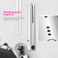 White hair straightener with slim control panel and closed heat plate