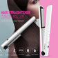 Cordless hair straightener curler roller with white body and silver wand grip
