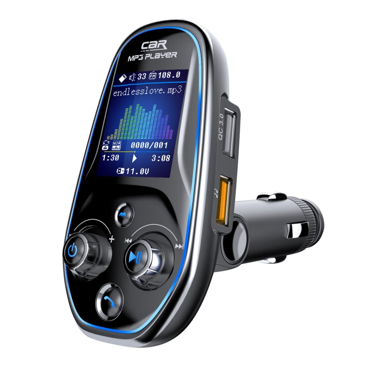 Car MP3 player Bluetooth adapter with color screen and control buttons