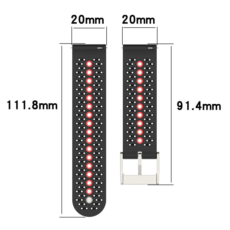 Two-Color Silicone Breathable Strap, For Samsung Galaxy Gear Sport