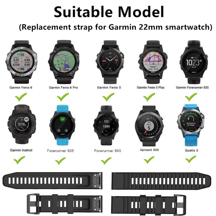 Silicone Sports Strap, For Garmin Approach s60, For Garmin Forerunner 935, For Garmin Forerunner 945, For Garmin Instinct