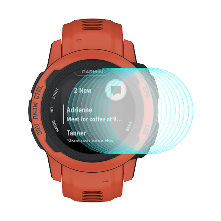 Tempered glass screen protector for orange Garmin smartwatch, multi-layer protection effect