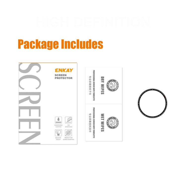 Screen protector film package includes ENKAY protector and circular cutout pieces