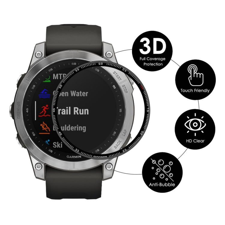 Garmin Fenix 7S 3D screen protector film with touch-friendly and HD-clear icons