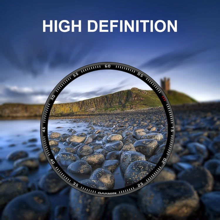 Garmin Fenix 7S high-definition screen view with clear protective film