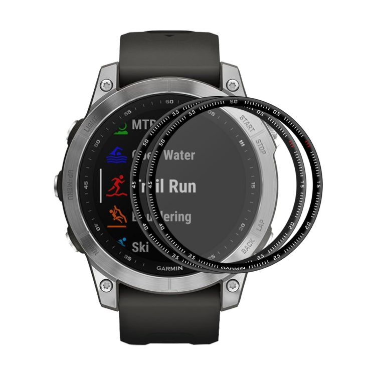 Garmin Fenix 7S smartwatch with 3D full-coverage screen protector film installed