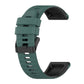 22mm silicone mixing watch strap, dark green with black accents and vented link holes