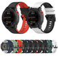 Assorted color silicone watch straps set with black accents and buckles
