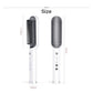 White and black hair straightener comb brushes shown side by side with sizing