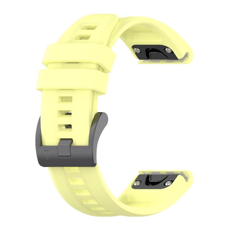 20mm light yellow silicone watch band with clasp for Garmin Fenix 5S/5S Plus