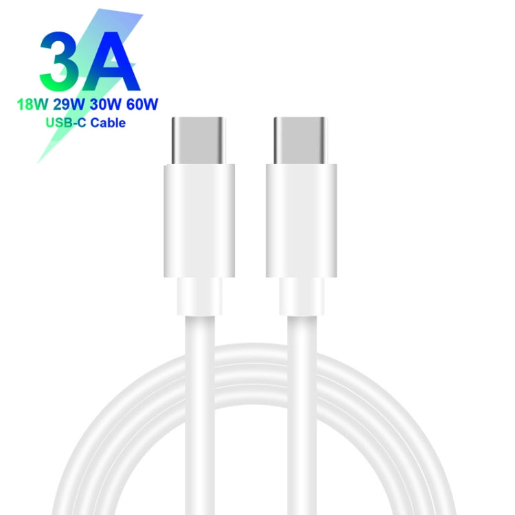 White Type-C to Type-C USB cable bundle with charging connector