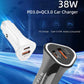 White and black dual PD QC3.0 car chargers with USB-C ports