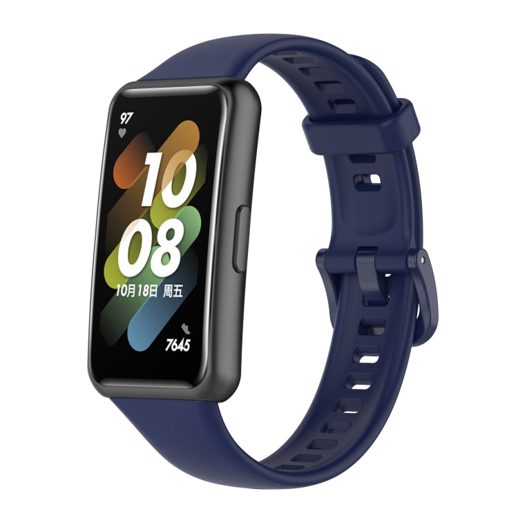 Solid Color Silicone Watch Band, For Huawei Band 7