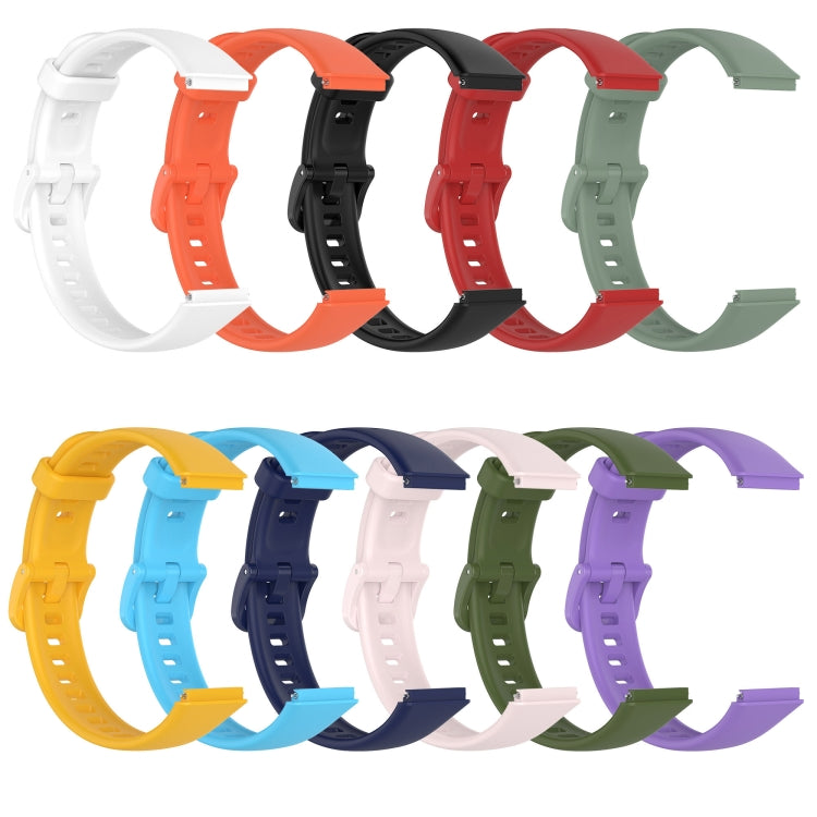 Solid Color Silicone Watch Band, For Huawei Band 7