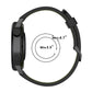 Black silicone watch band with clasp, Max 8.7 in and Min 5.5 in fit range