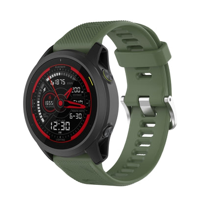 22mm Twill Solid Color Silicone Watch Band, For Garmin Forerunner 745