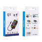 Wireless audio transmitter/receiver package showing the Q1 Bluetooth adapter