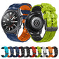 Assorted football-pattern silicone watch straps in multiple two-tone colors for 22mm