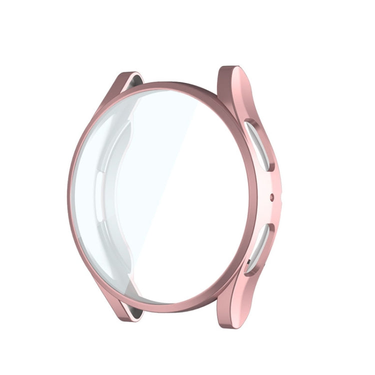 Pink electroplated TPU full-coverage case for Galaxy Watch with raised bezel edges