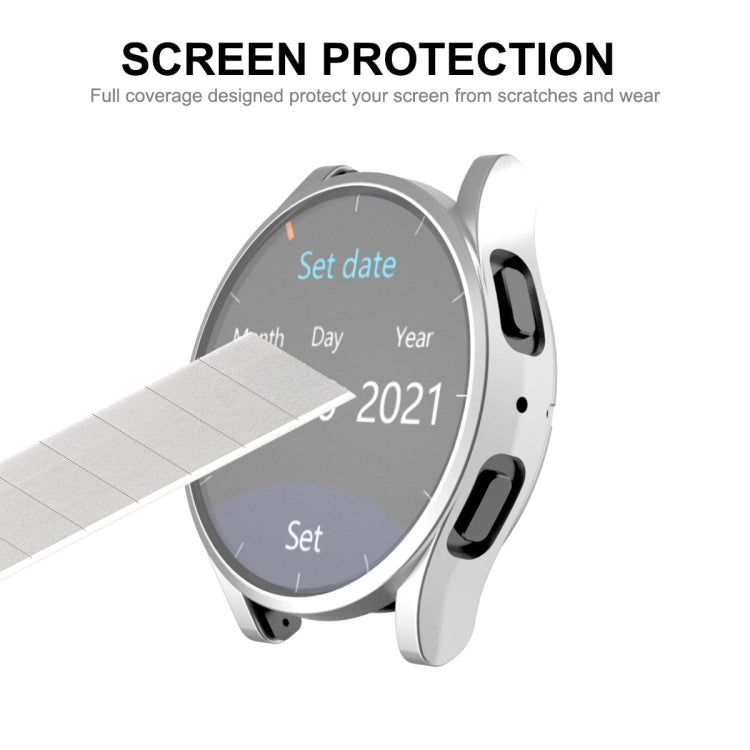 Grey TPU watch case with full screen protection and side button access cutouts