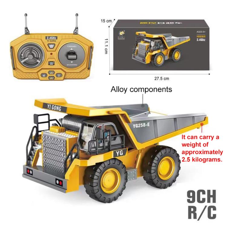 Yellow 2.4GHz remote controller with twin joysticks and two detachable antennas