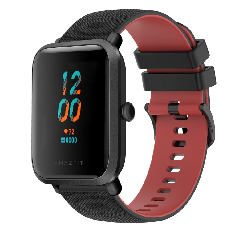 20mm Checkered Two-Color Silicone Watch Band, For Amazfit BIP