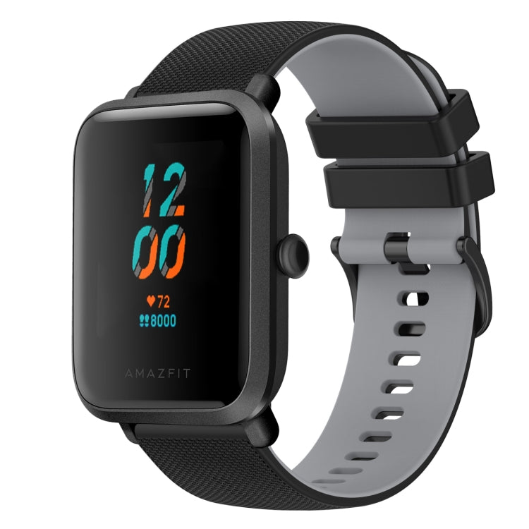 20mm Checkered Two-Color Silicone Watch Band, For Amazfit BIP